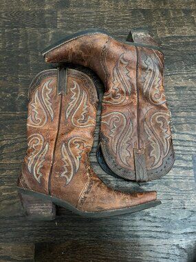 Ariat Brown Leather Western Cowboy Boots 7.5